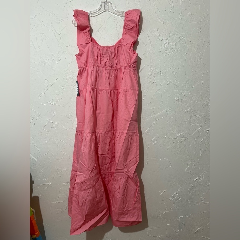 ModCloth Notes Of Grace Sweetheart Neckline Cap Sleeve Tiered Pink Maxi Dress XL - Picture 10 of 16